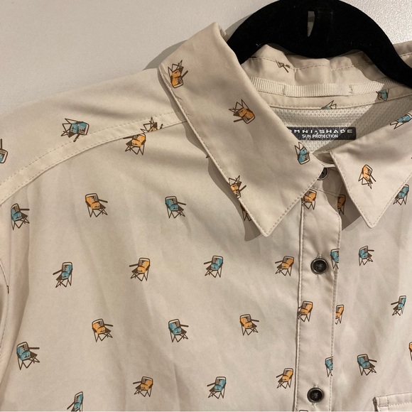 Columbia button up shirt Lawn chair camping shirt omni shade sun protection - Picture 4 of 7